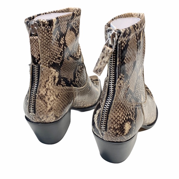 new Dolce Vita ㋛ Shanta Vegan Leather Boot Ankle Booties ㋛ Snakeskin Embossed ㋛ - Picture 11 of 17